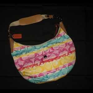 COACH multi-color fabric shoulder bag 11754